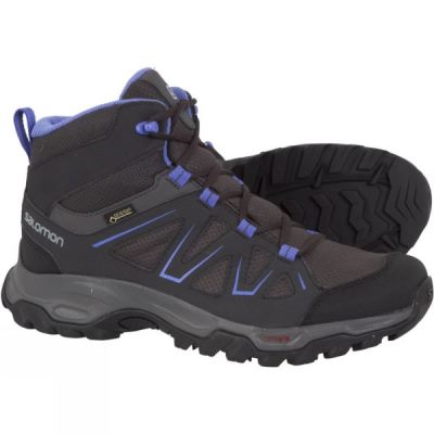 Botas Salomon Tibai Mid Mujer Gris Oscuro / Moradas - Chile DBM837150